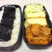 【旦那用】唐揚げ海苔弁当|糸町たつこさん