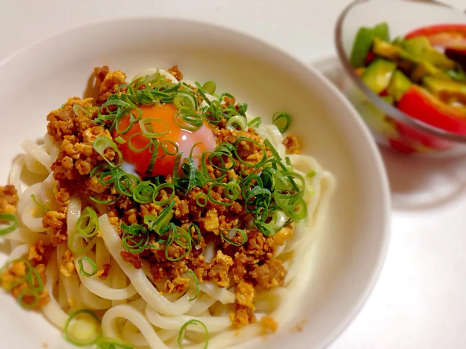 豆腐の肉みそ うどん|なみえもんさん