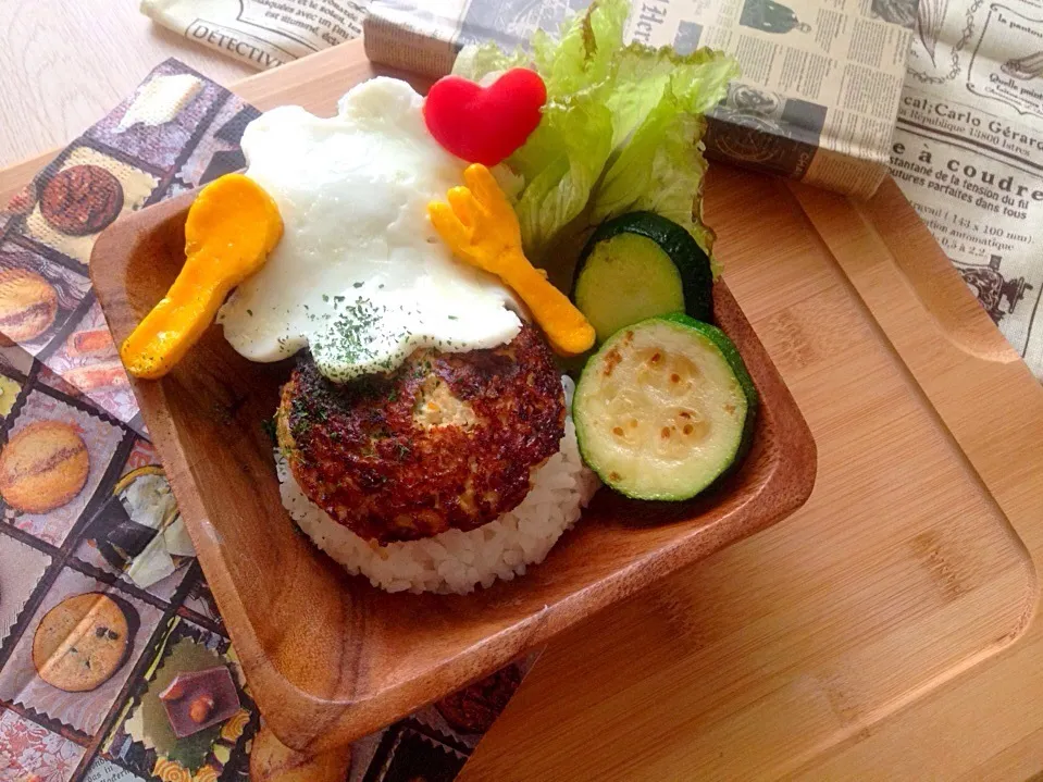 ♡豆腐ハンバーグでロコモコ丼♡|あーさん