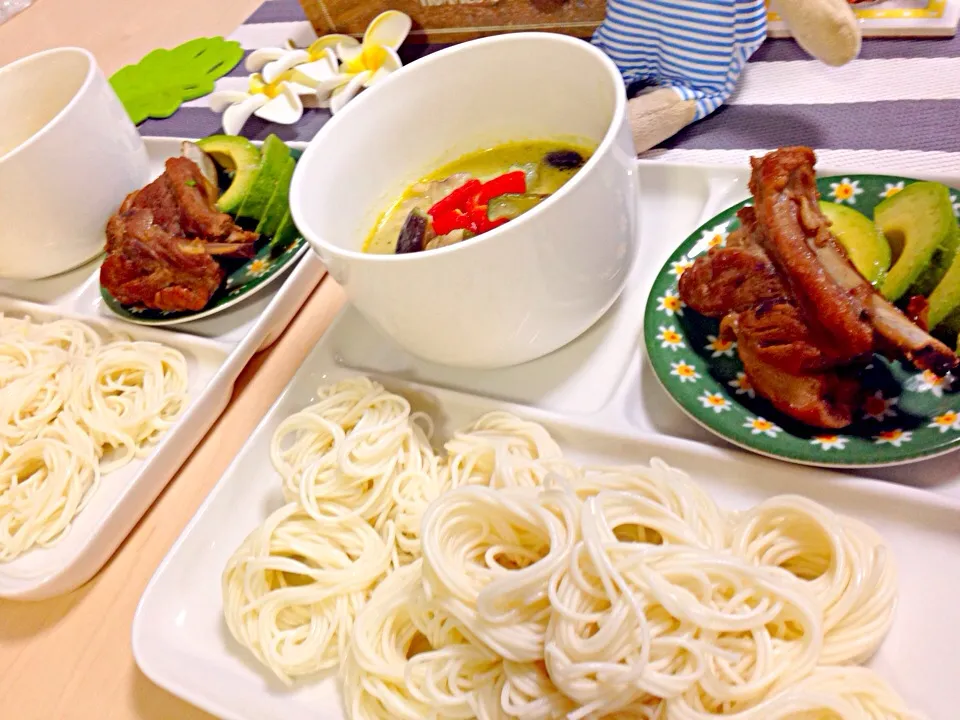 グリーンカレーつけ素麺|林愛さん