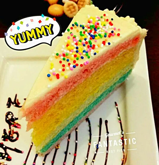 Somewhere over the rainbow Cake! 🍰|SaroBabeさん