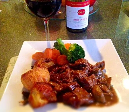 Beef and mushrooms slow cooked for 10 hours with more French wine :)|woodfiredさん