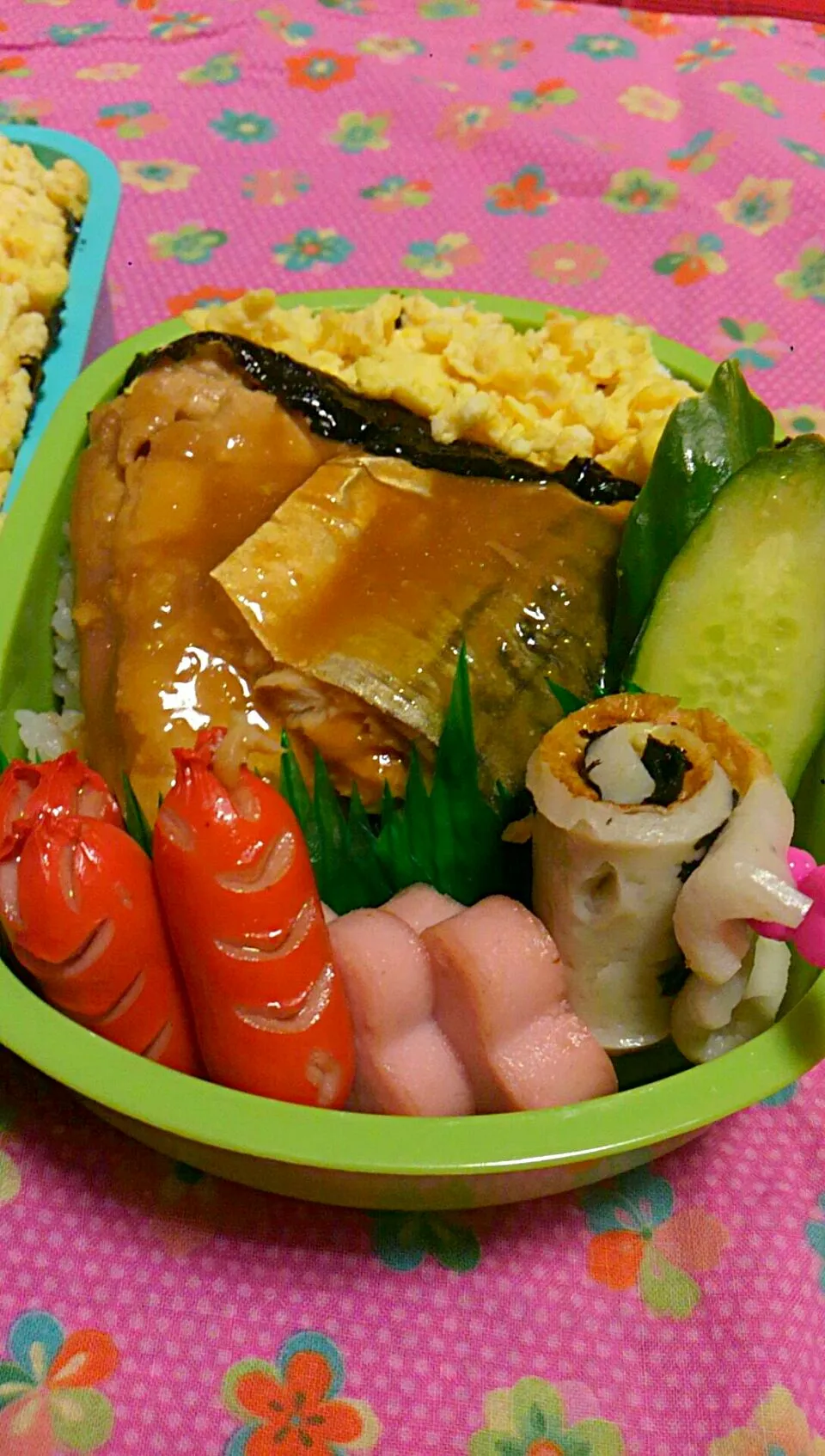 6/16☆の長男弁当・・さば味噌煮・・|kimikimi󾬍さん