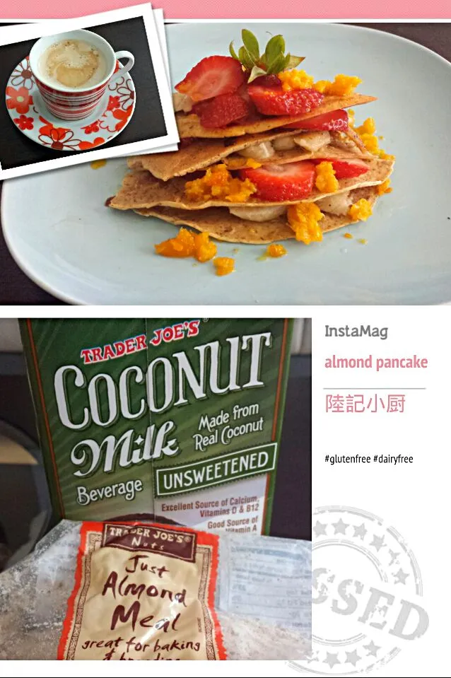 almond meal pancake with kumquat compote.|angelaさん