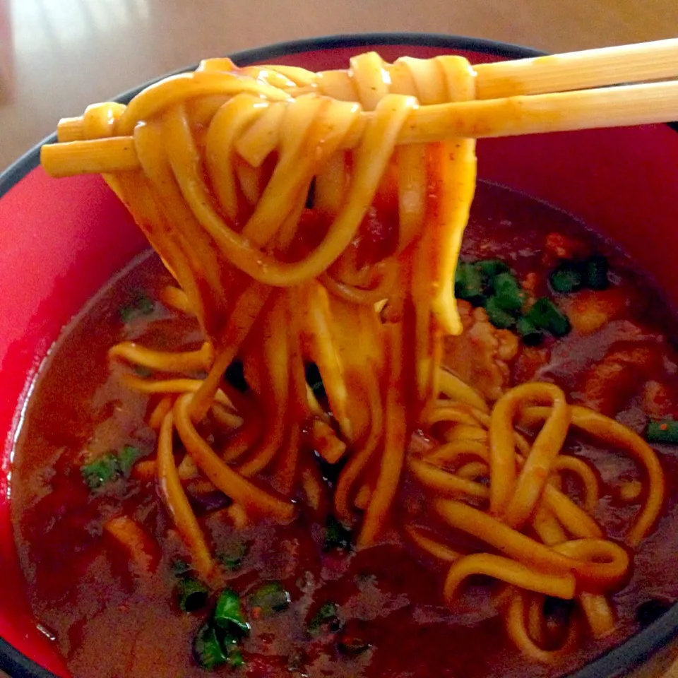 Snapdishの料理写真:旨辛！朝カレーうどん♪*\(^o^)/*|TETSU♪😋さん