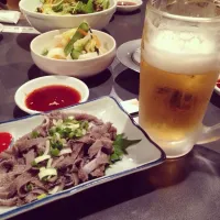 Snapdishの料理写真:生センとビール。最強！|GENKI未来さん