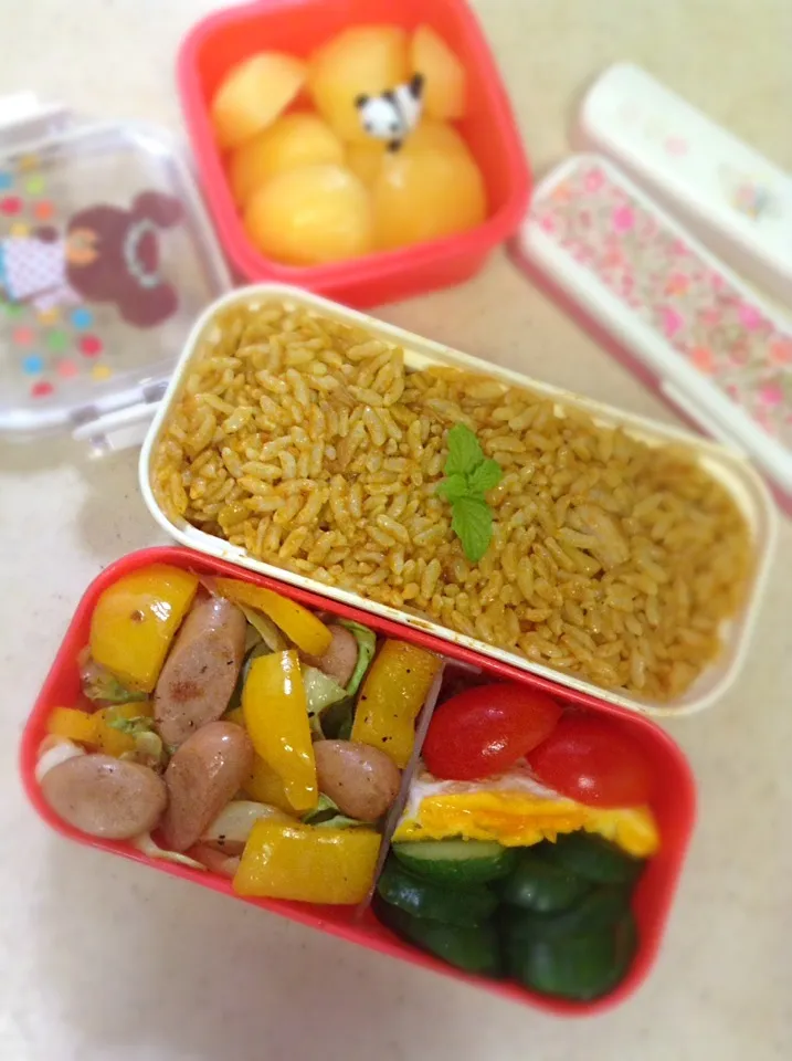 Today's JK lunch box. ドライカレー♪|hoppycowさん