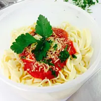 Snapdishの料理写真:Fettuccine and sauce ☆|Amy Yangさん