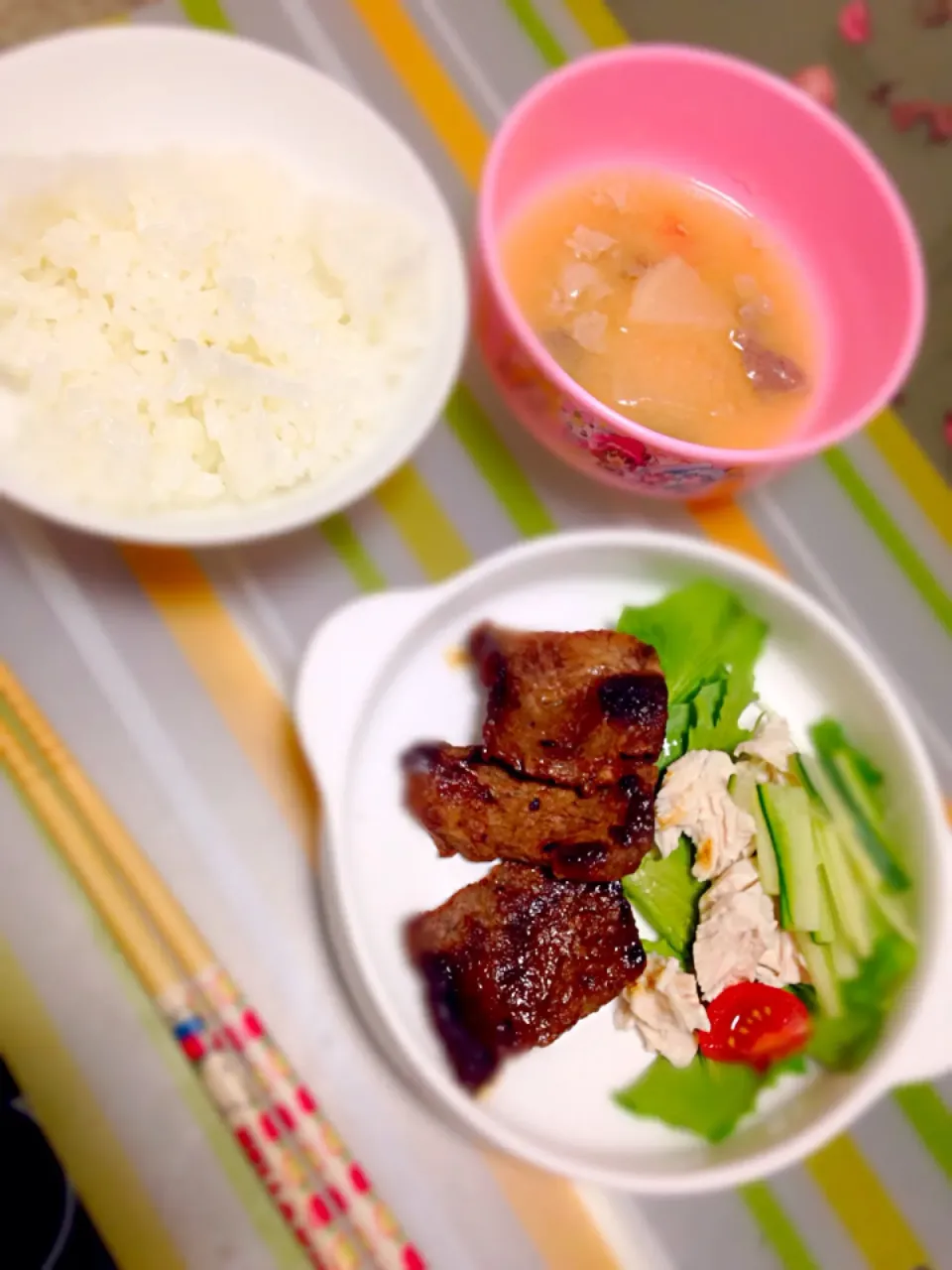 娘ごはん♥︎パパゎ焼肉丼♬|ゆあママさん