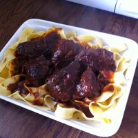 Braised Beef Cheeks in Red Wine with Pappardelle|rojannさん