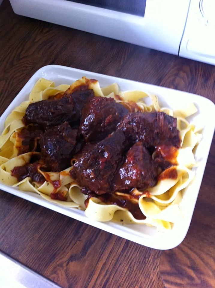 Braised Beef Cheeks in Red Wine with Pappardelle|rojannさん