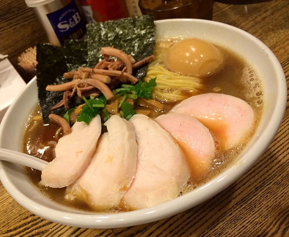 烏賊干しと鶏出汁🍜のそば|あうあうぶーさん