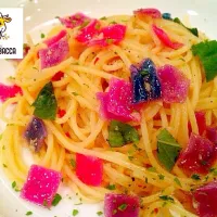 Snapdishの料理写真:Hydrangea Pasta💐紫陽花ﾊﾟｽﾀ試作