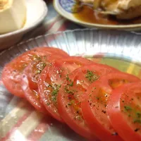 トマトスライス めんつゆかけてあっためて|Pomさん