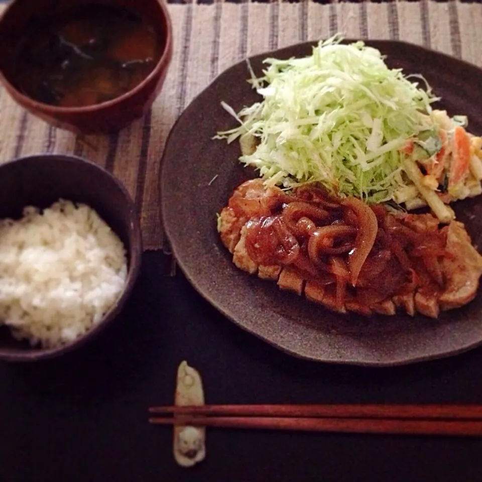 Snapdishの料理写真:今日の夜ご飯  2014.6.17.|あいこ ⁎ˇ◡ˇ⁎さん