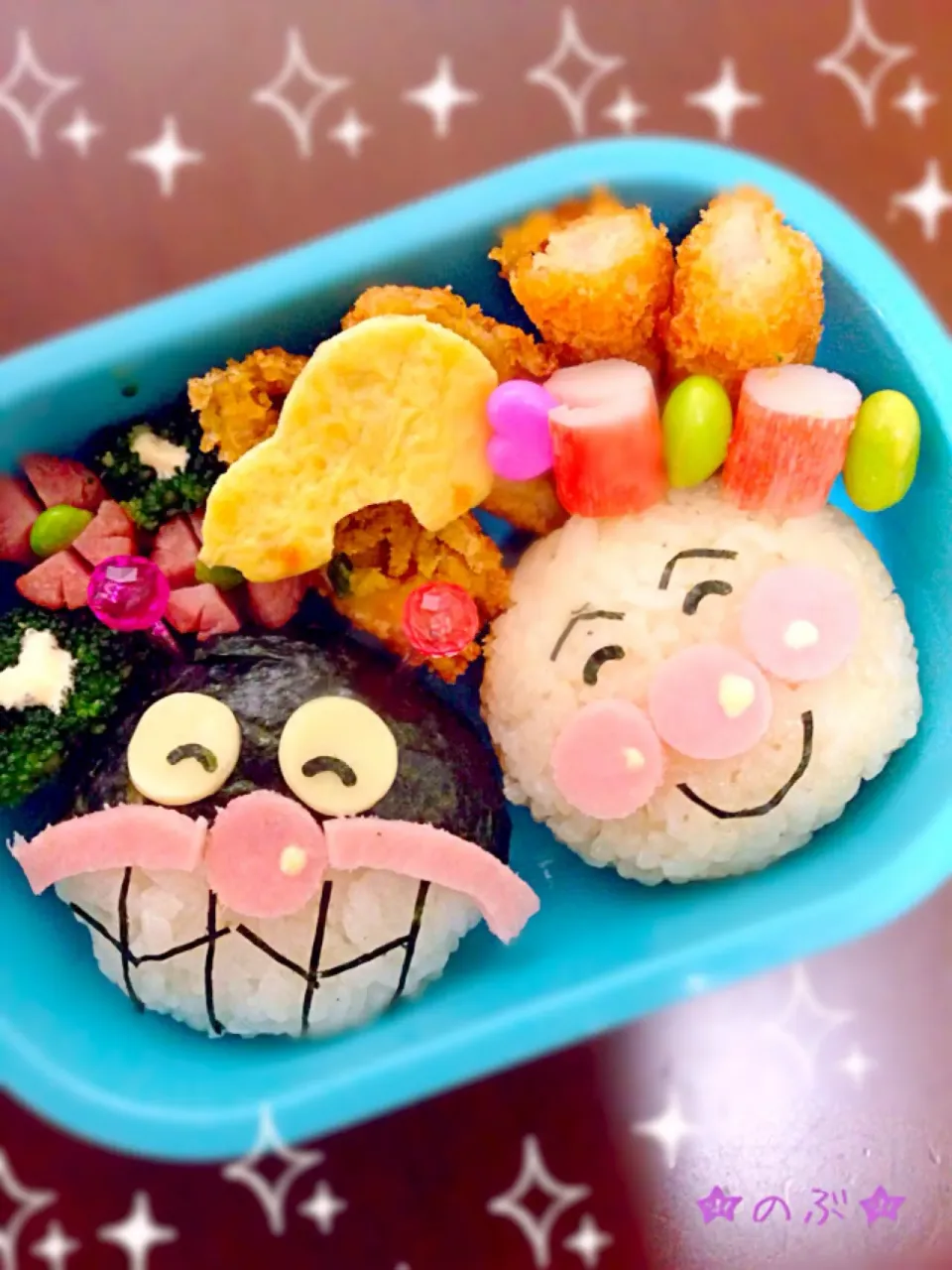 ★キャラ弁★仲良しアンパンマン＆バイキンマン♥︎|ひゆりままさん