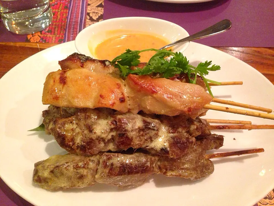 Chicken and beef satay|Foodさん