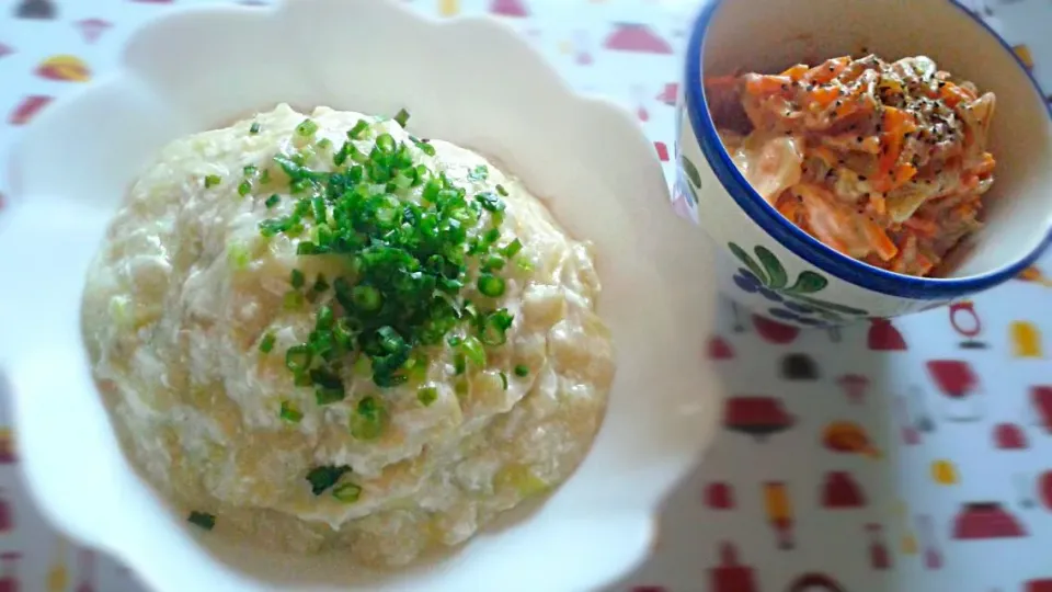 ふわふわあんかけチャーハン♡キャベツとツナのオーロラサラダ♡|Seee.さん