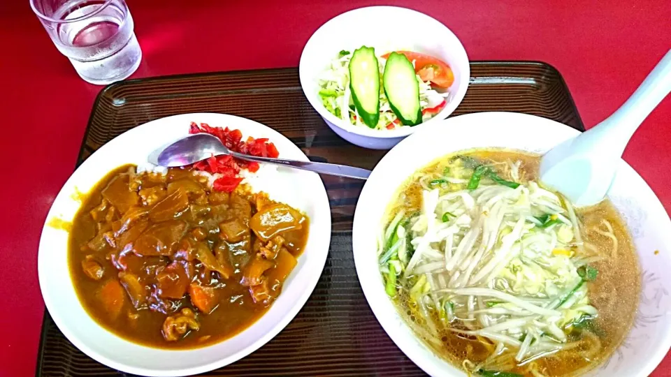 日替りランチ カツカレーとタンメン|まぐろさん