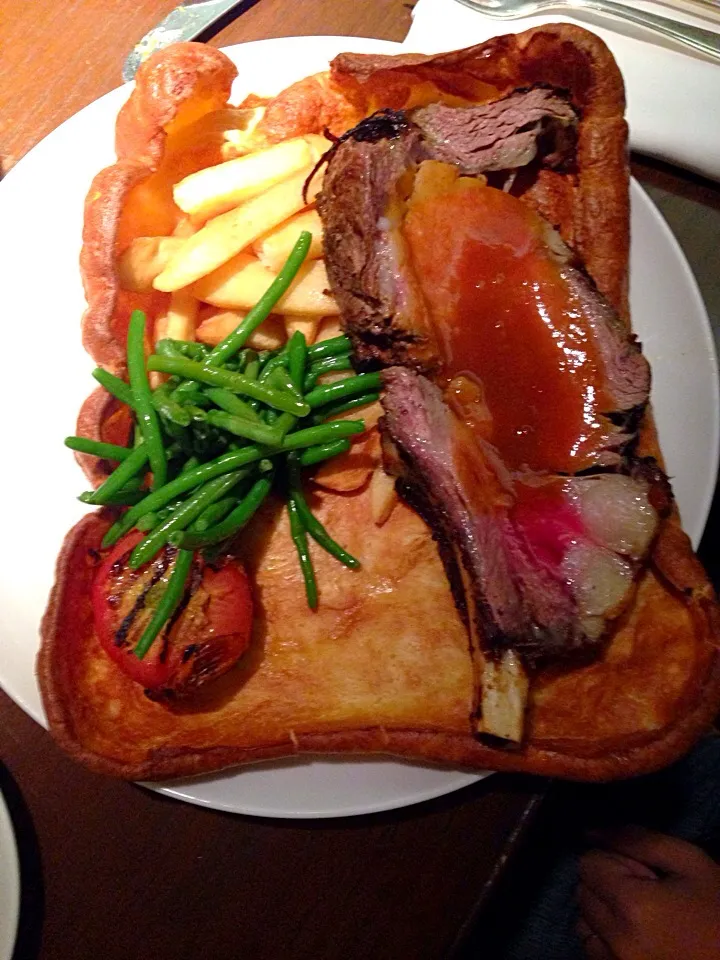 Roast beef with thick fries|sgさん