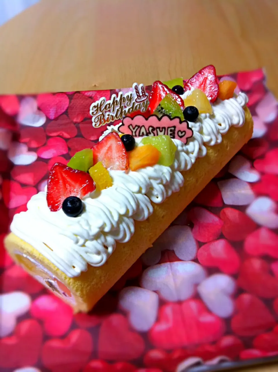 母の誕生日ケーキ✳︎プリンロール|チーハさん