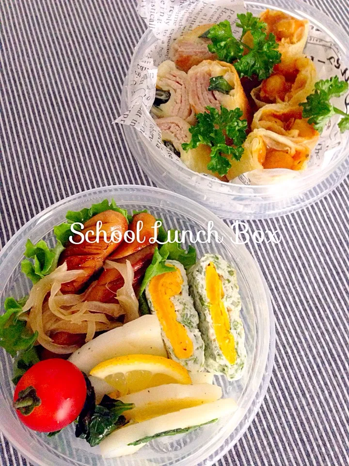 Snapdishの料理写真:2014/06/19 中学生女子のお弁当 🍎 School Lunch Box|thanksanさん