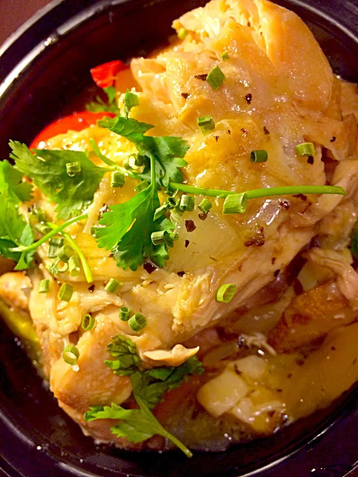 Poached chicken served with sesame oil|Meridianさん