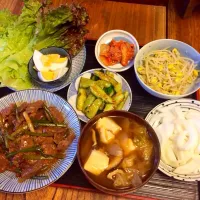 韓国定食作ってみた(*^^*)|an.nyaさん