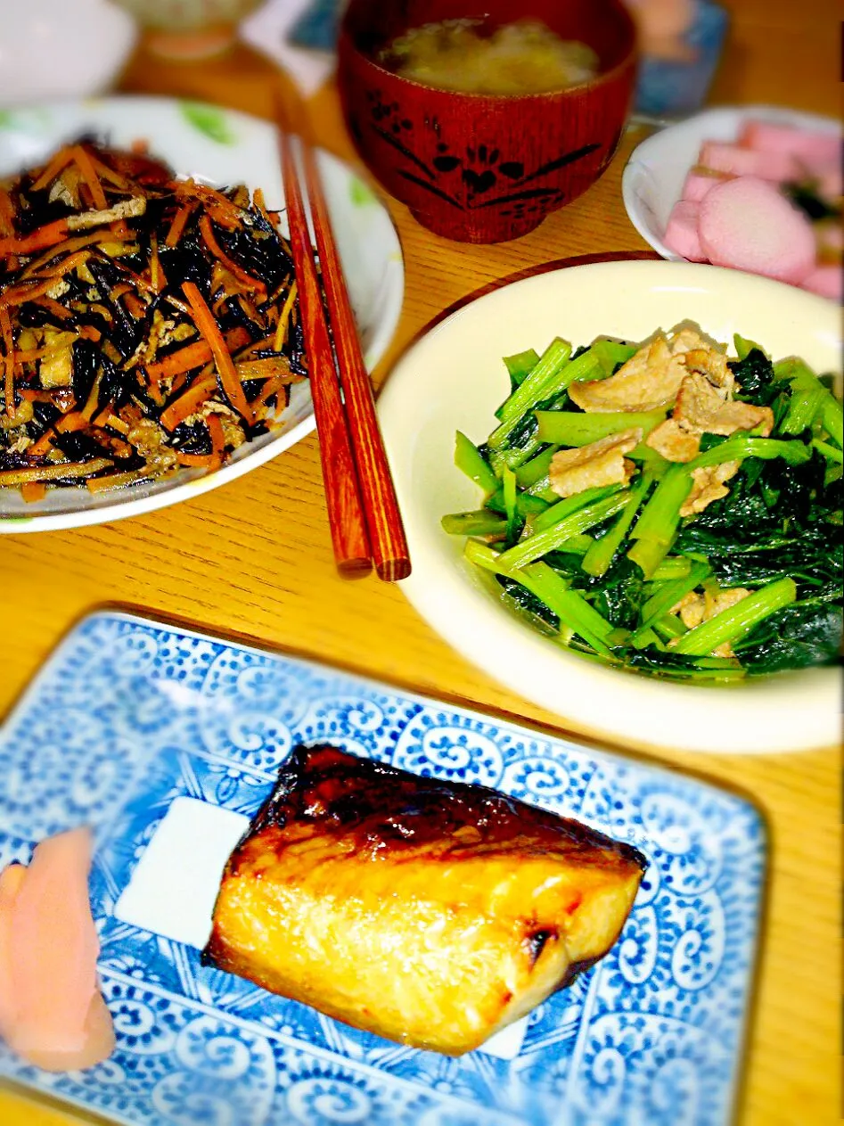 鯖の干物とひじきと小松菜炒め煮|tokkoさん