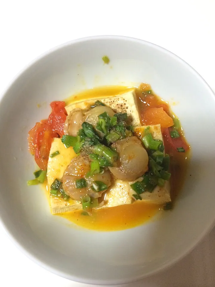 Snapdishの料理写真:tofu with shellfish sauce|giang jeanさん