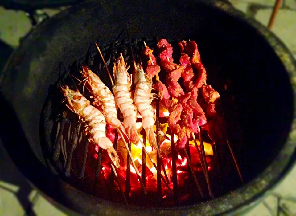 Cooking the satays|woodfiredさん