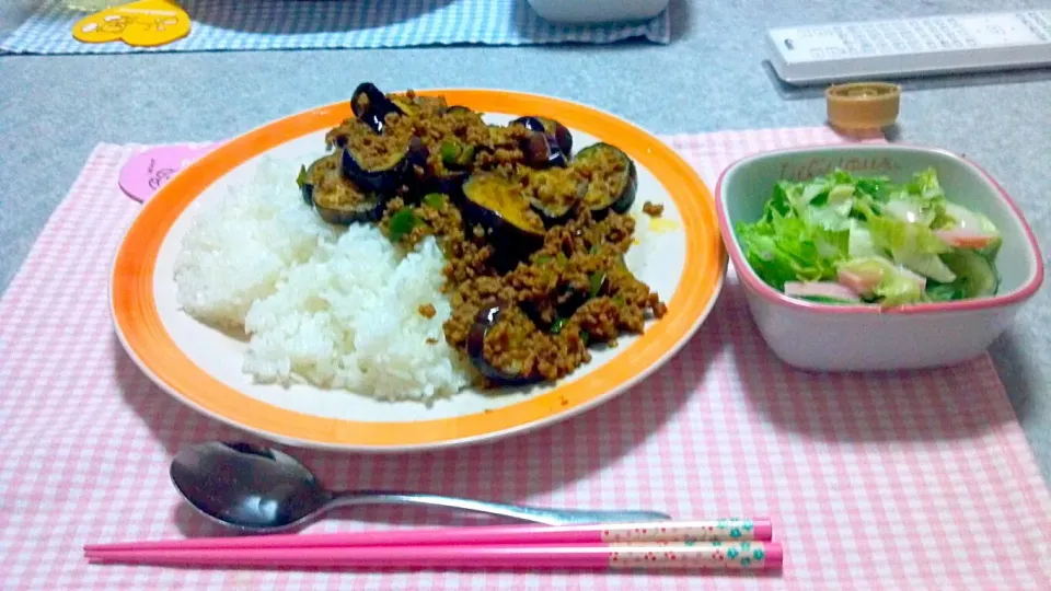 ナスとひき肉のカレー|ゆみさん