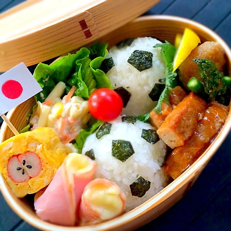 Snapdishの料理写真:がんばれニッポン！のお弁当|judychangmさん