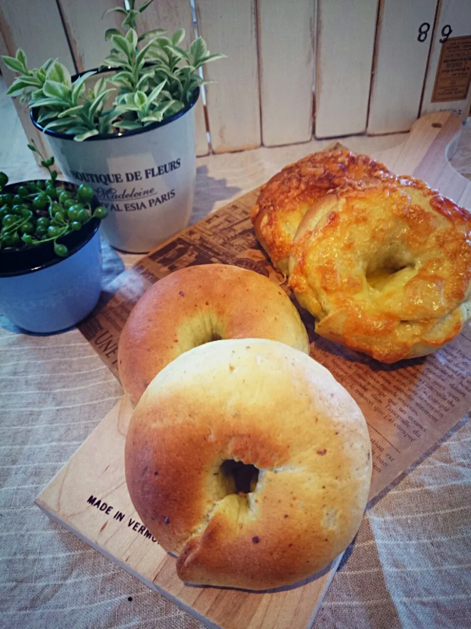 fresh basil bagel|TOKOさん