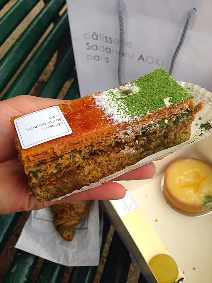 Snapdishの料理写真:Matcha Mille Feuille|Lauraさん