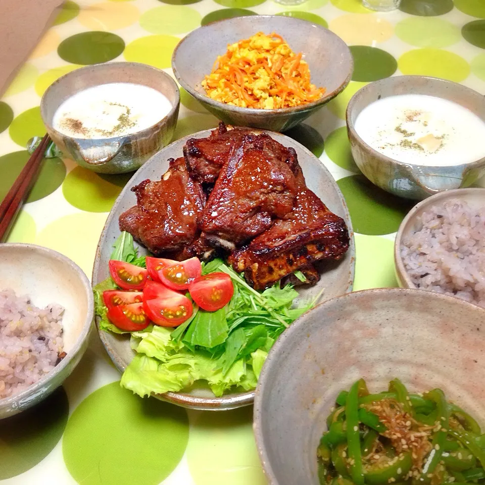 ばばば晩ごぁーんヽ('□'*)ﾉ|うさ爺さん