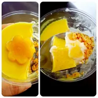 my mango cheesecake : test my stuff.|JuneSorayaさん