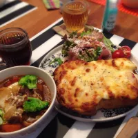 Snapdishの料理写真:クロックムッシュとビーフシチューのランチ！！|amntmkさん