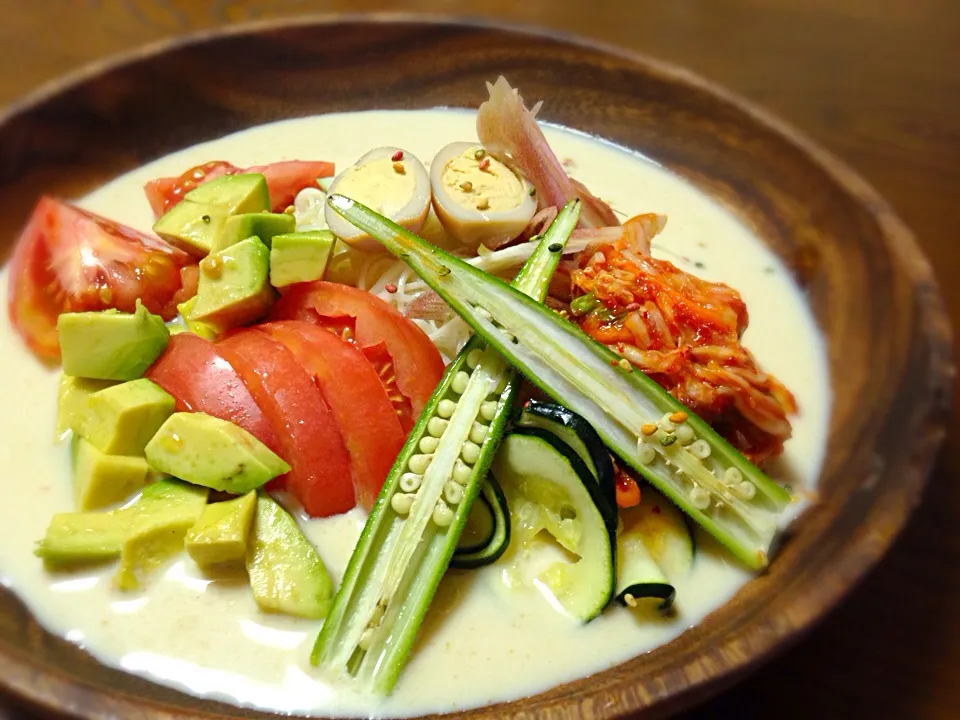 珍味( ´ ▽ ` )ﾉさんの料理 コングクス콩국수(冷製豆乳そうめん)|ちっきーさん