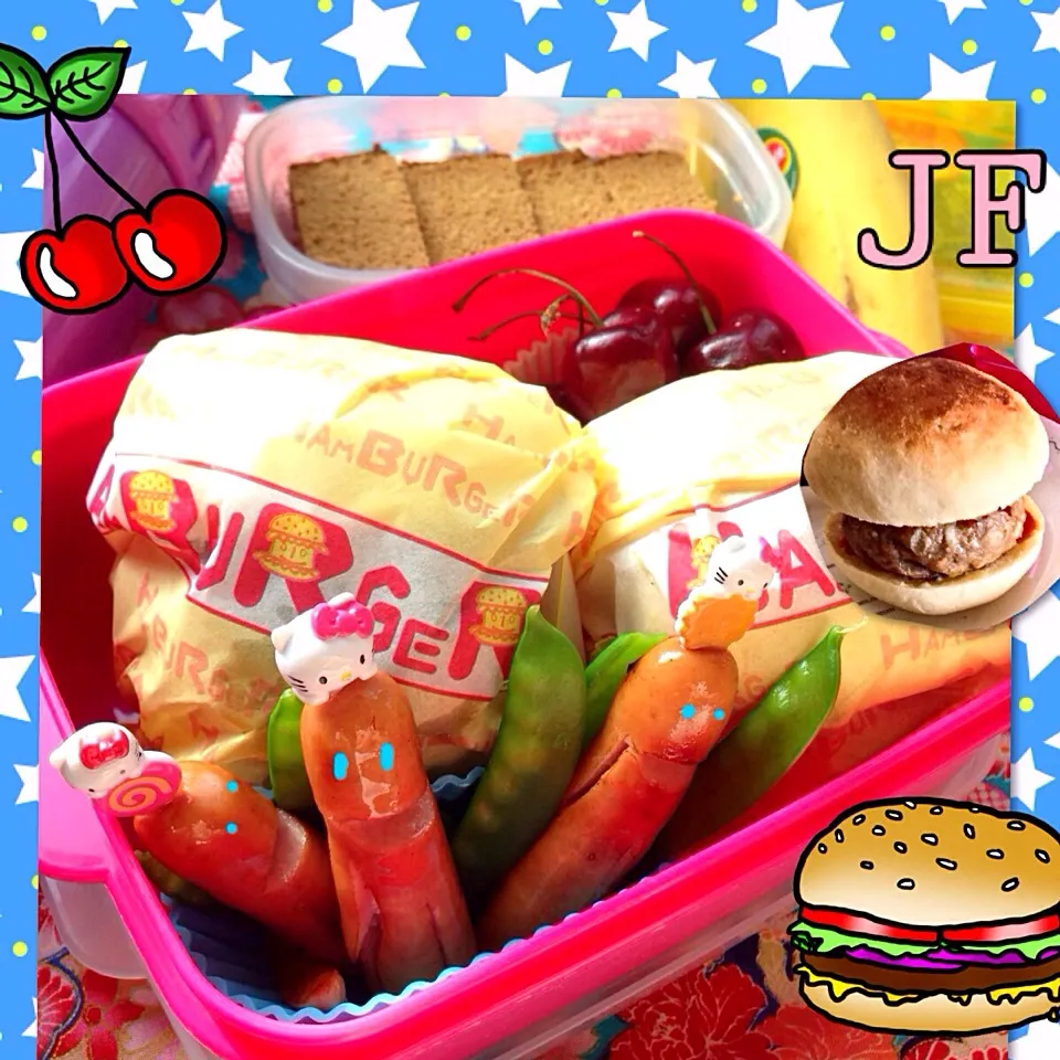 ハンバーガー弁当|Blueberry🫐さん