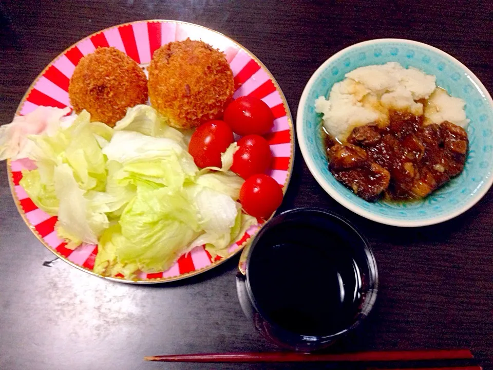 ライスボール、豚肉のバルサミコ煮|トランザムさん