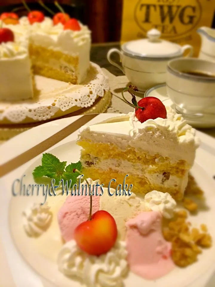 Cherry&Walnuts Cake|Soh NecoMaidさん