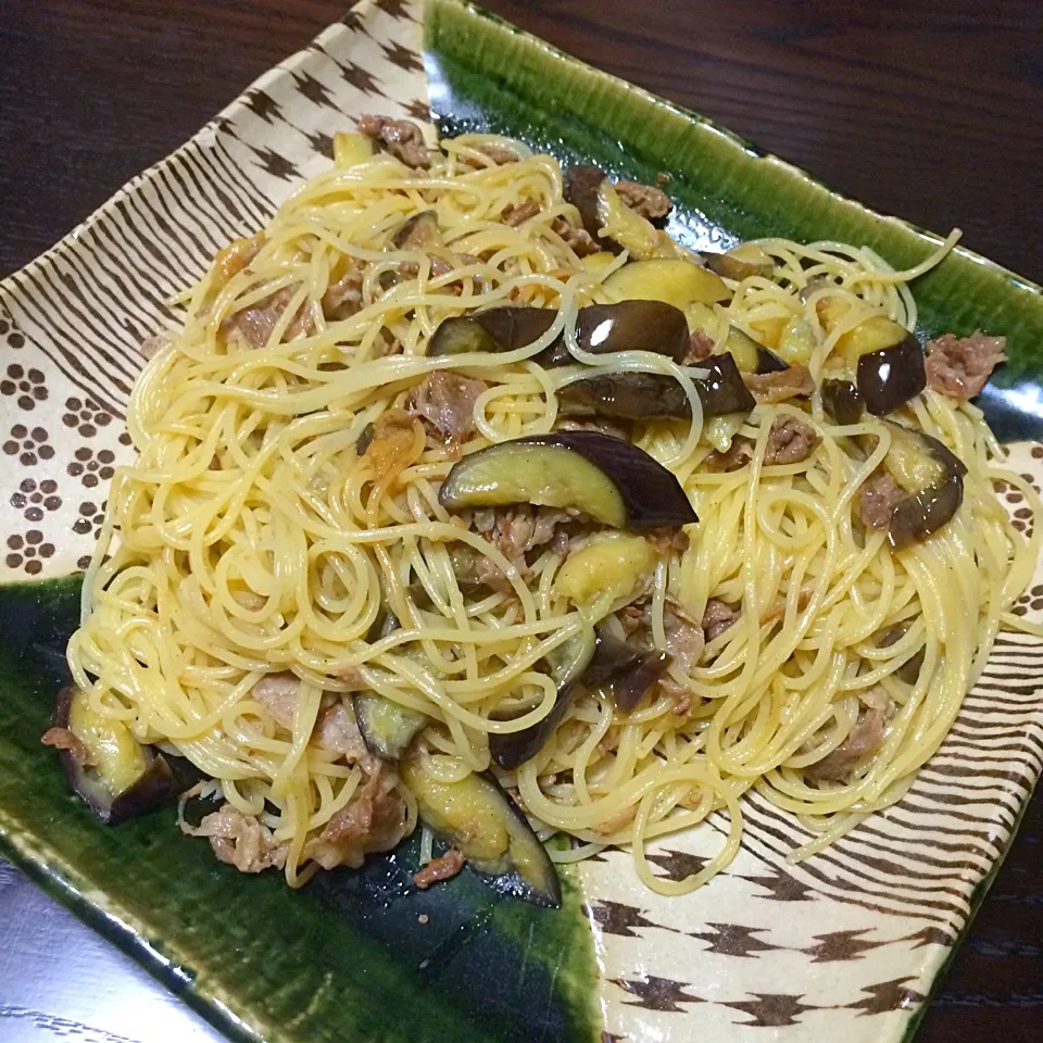 ナスと豚肉パスタ(๑>◡<๑)|せいこさん