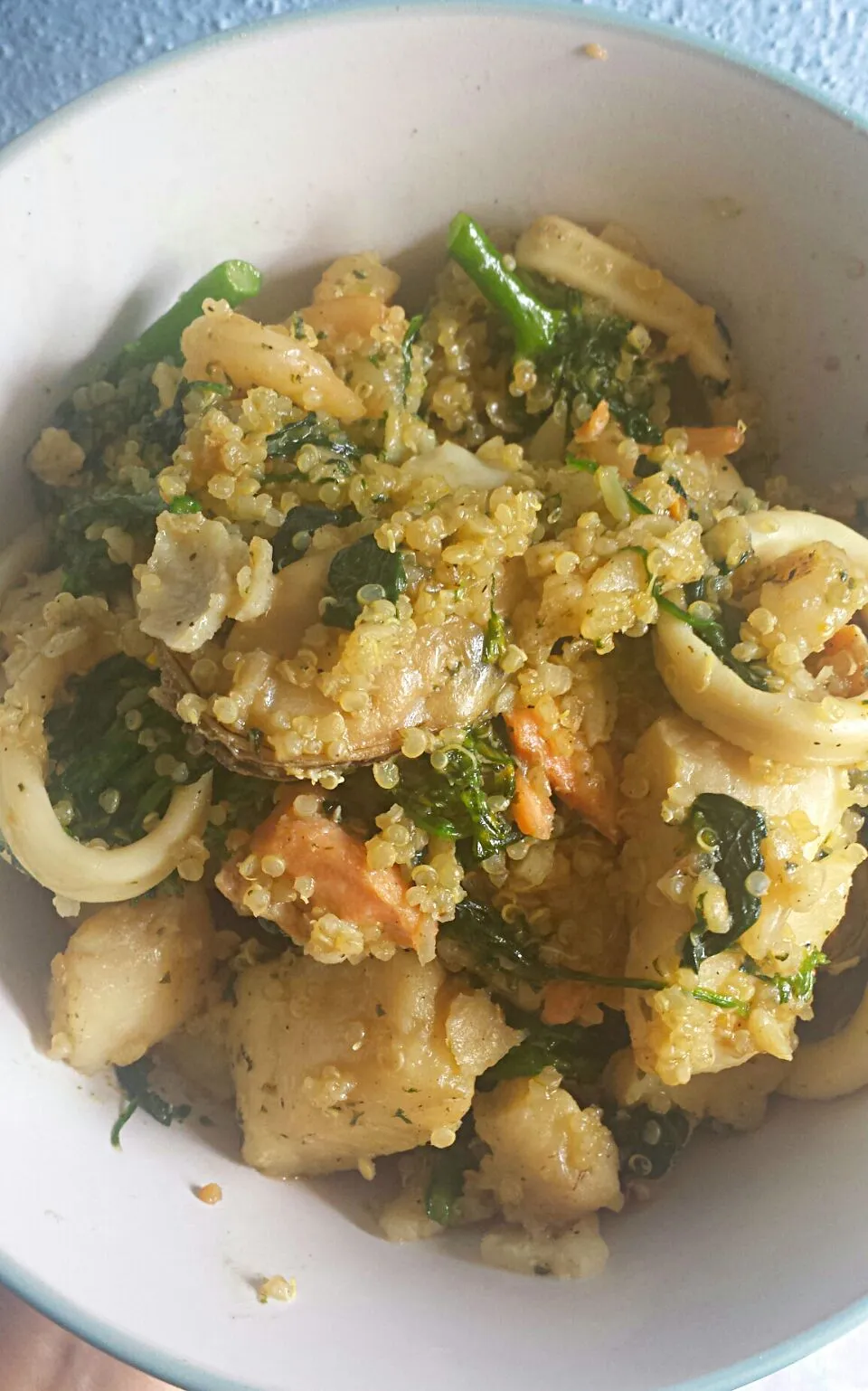 Snapdishの料理写真:seafood with quinoa #Healthy #nutritiousmeal #Seafood #quinoa #Lunch|tee fanerさん