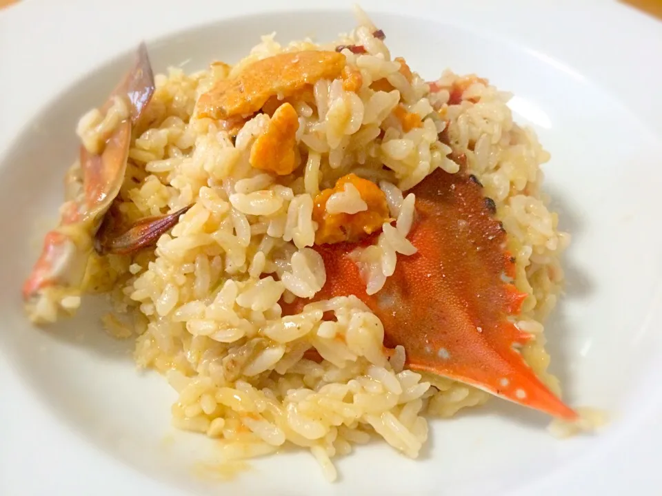 Japanese blue crab risotto.|Masakiさん