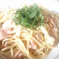 アスパラ・きのこ・キャベツの和風パスタ|ポミィさん