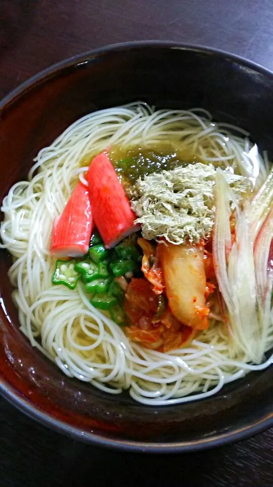 風邪引きさん、お昼ご飯☆あったか素麺♪|ゆっこさん