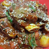 spicy galbi jiim. 
tasted good . but not right flavors .|Linda Larssonさん