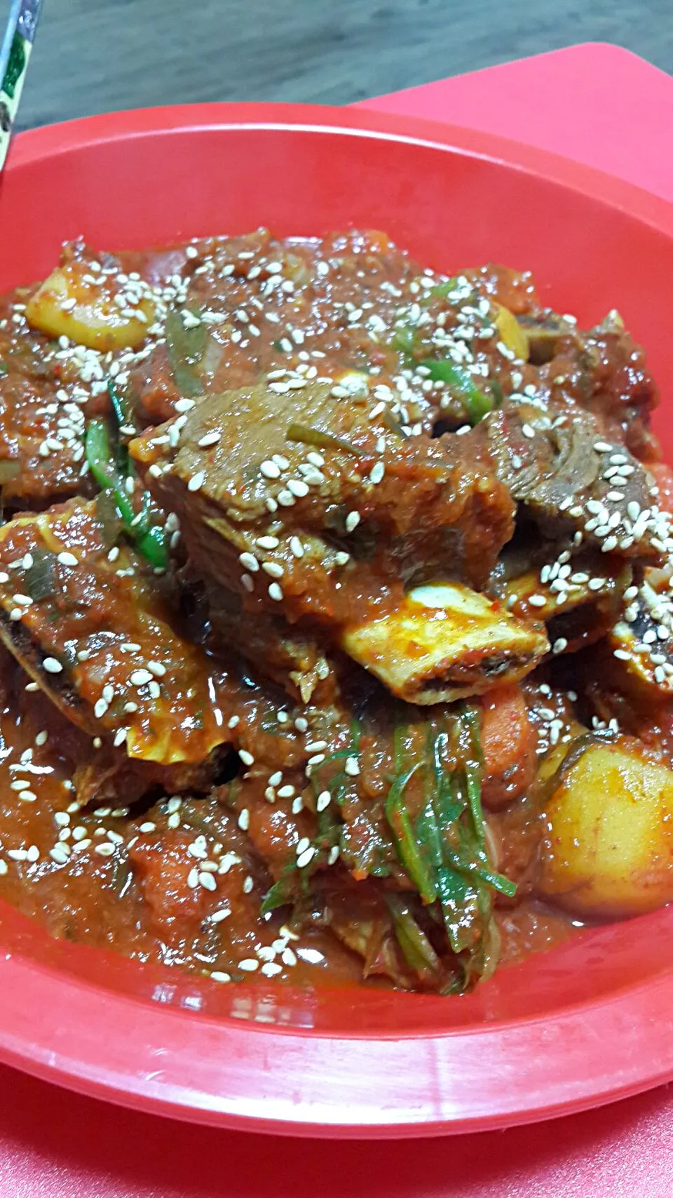 Snapdishの料理写真:spicy galbi jiim. 
tasted good . but not right flavors .|Linda Larssonさん