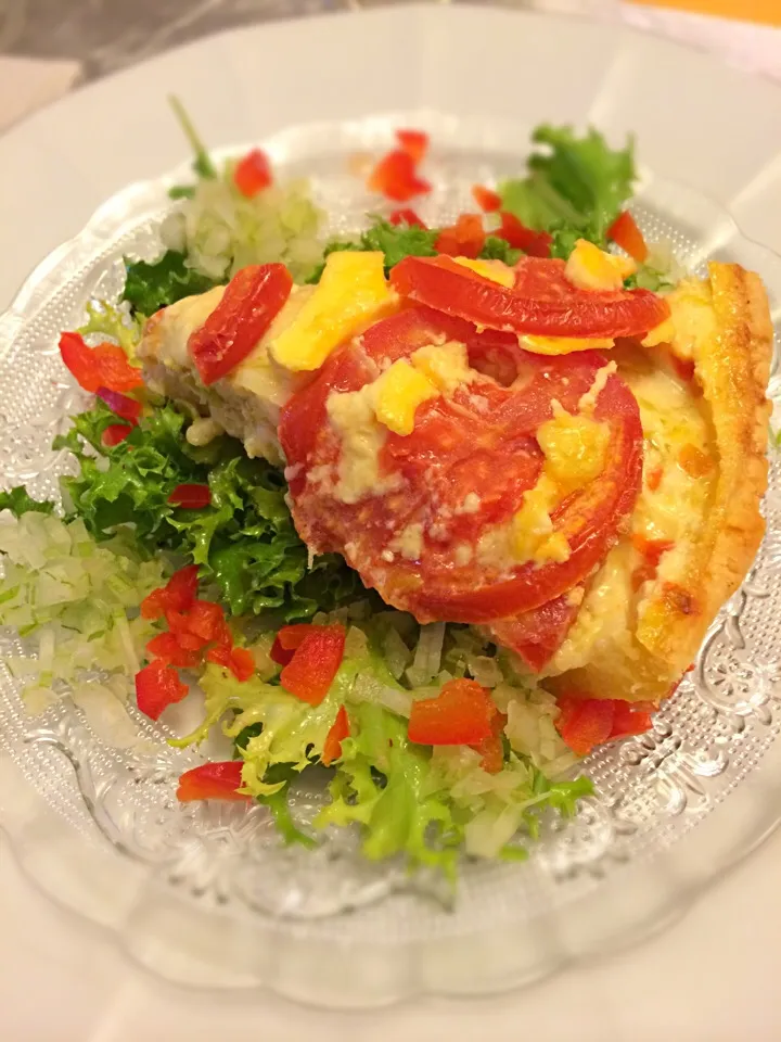 Tartaleta de Puerros con Tomates y Queso ementhal ;)|aястасияさん